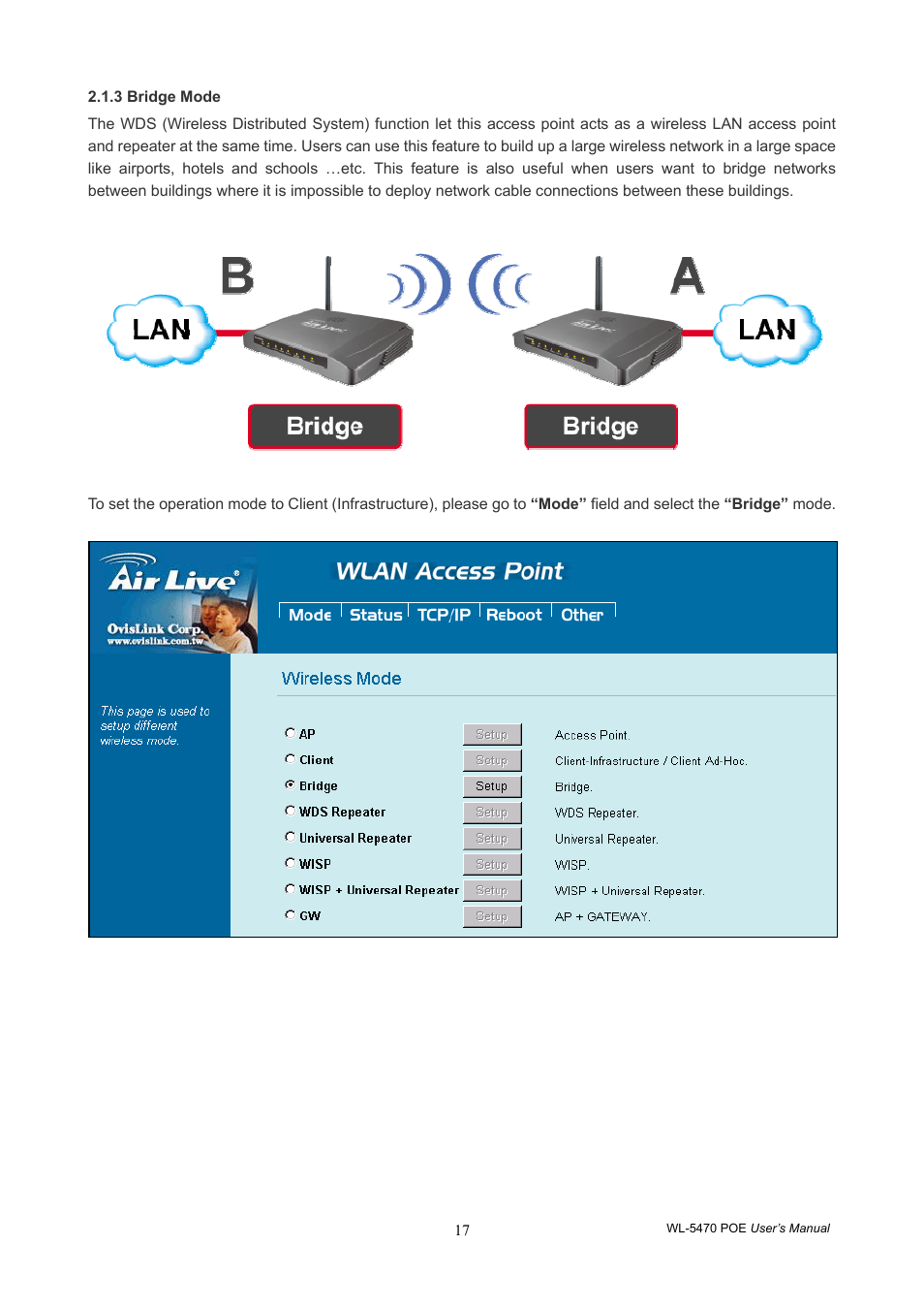 AirLive WL-5470POE User Manual | Page 20 / 82