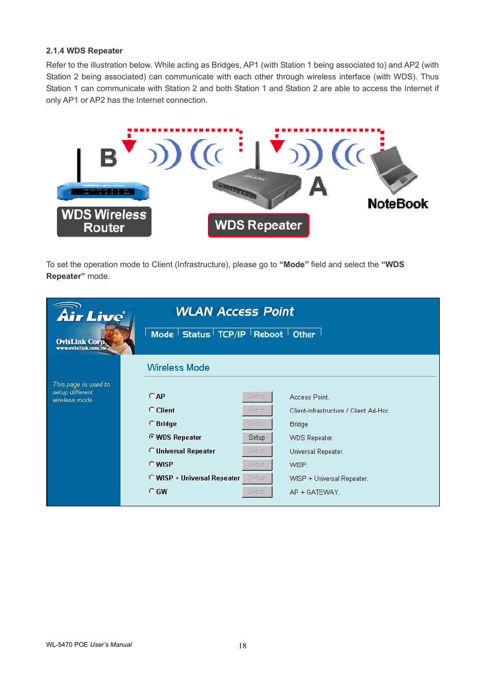 AirLive WL-5470POE User Manual | Page 21 / 82