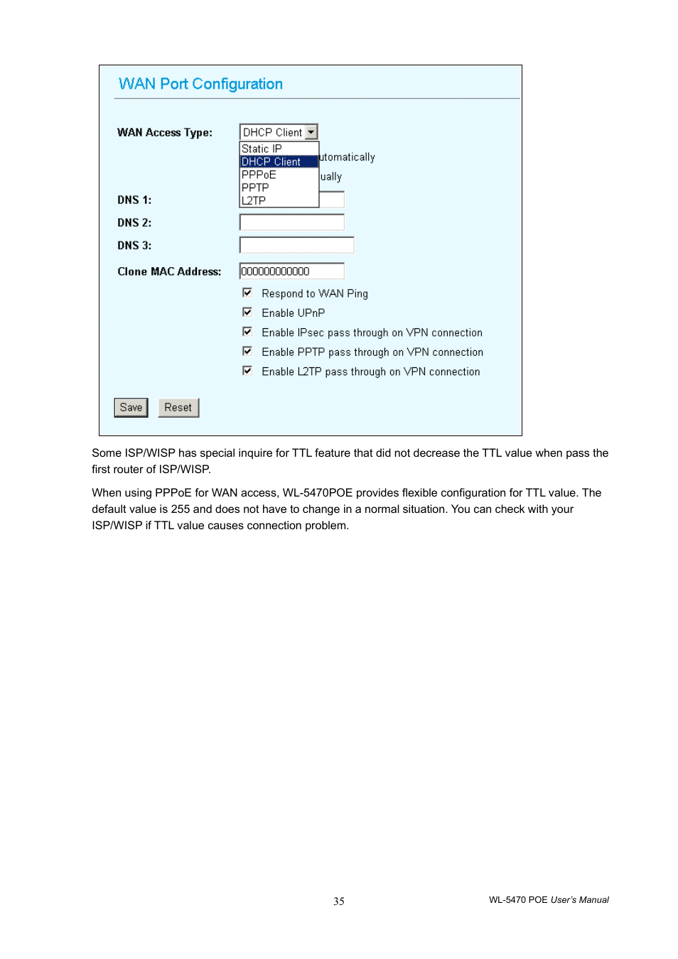 AirLive WL-5470POE User Manual | Page 38 / 82