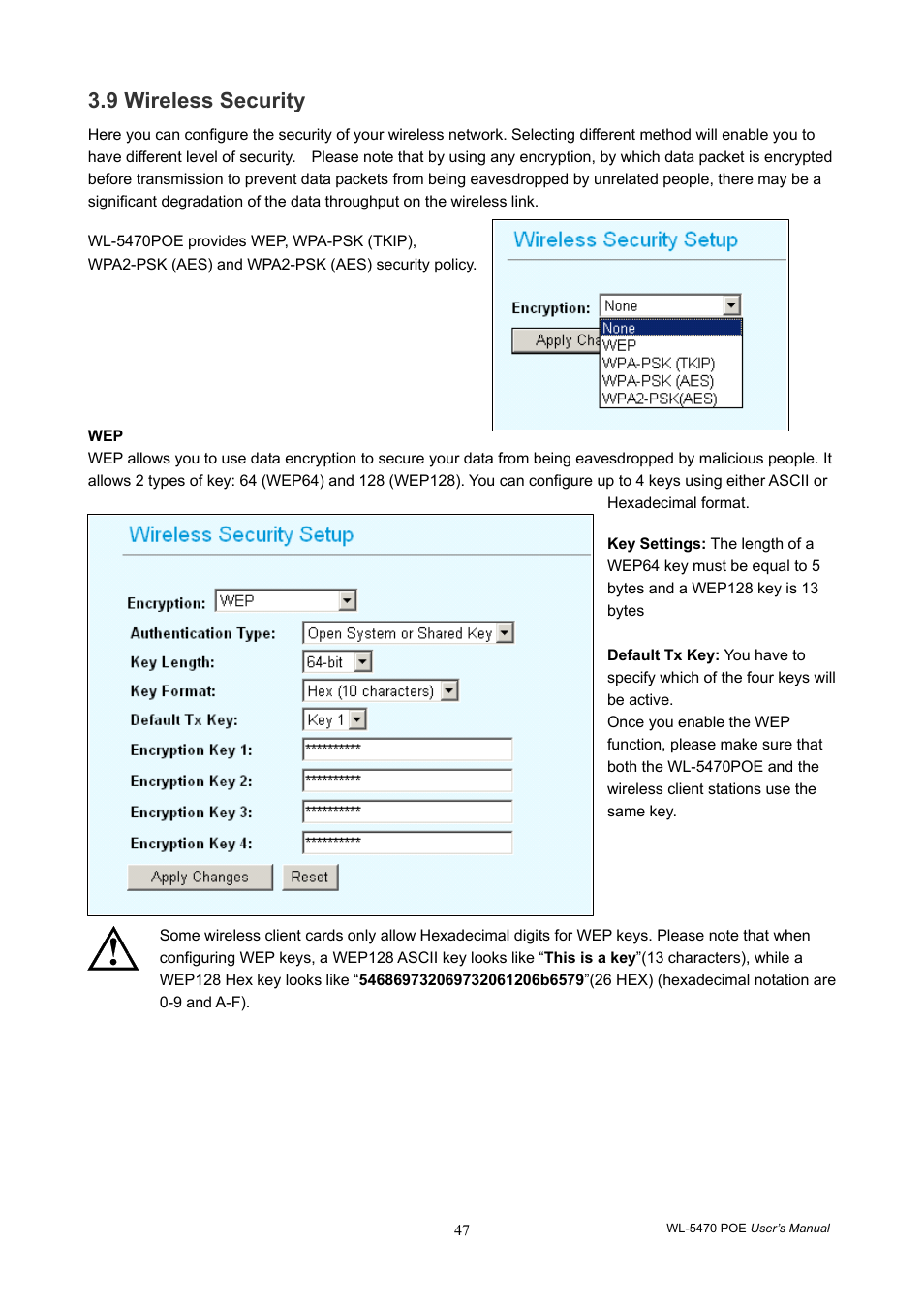 9 wireless security | AirLive WL-5470POE User Manual | Page 50 / 82