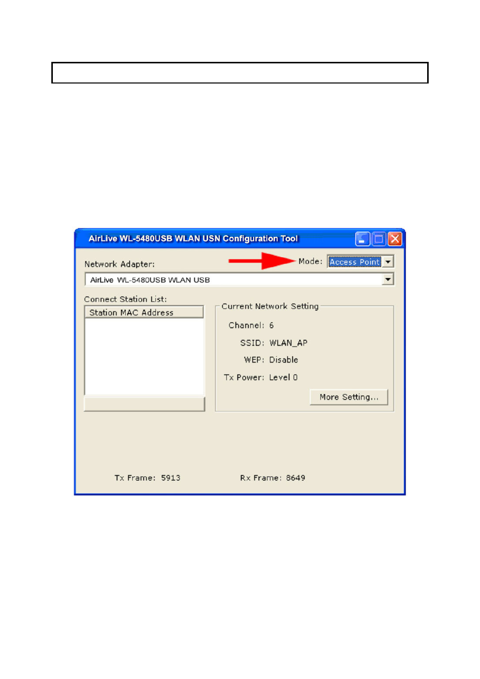 Configuring usb adapter as an access point | AirLive WL-5480USB-80 User Manual | Page 20 / 27