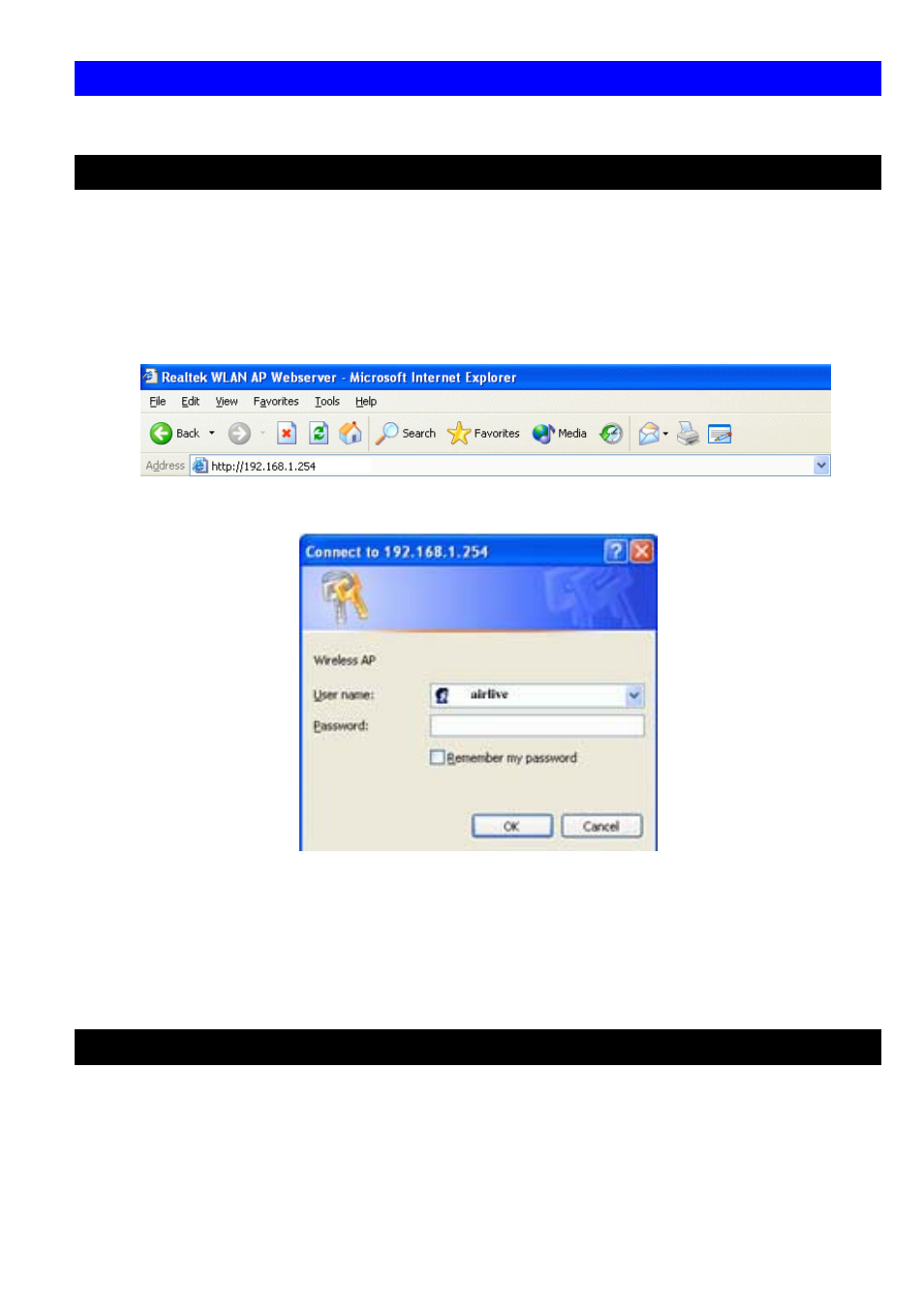 Configuration, Login, Status | Ogin, Tatus | AirLive WLA-5200AP-G User Manual | Page 17 / 49