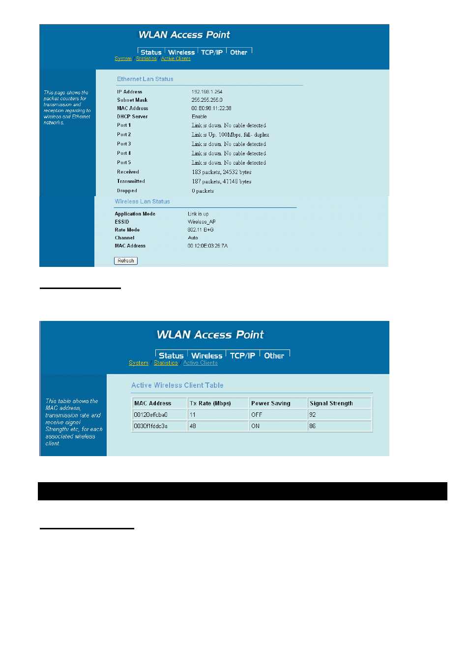 Active client, Wireless mode, Ireless | AirLive WLA-5200AP-G User Manual | Page 19 / 49