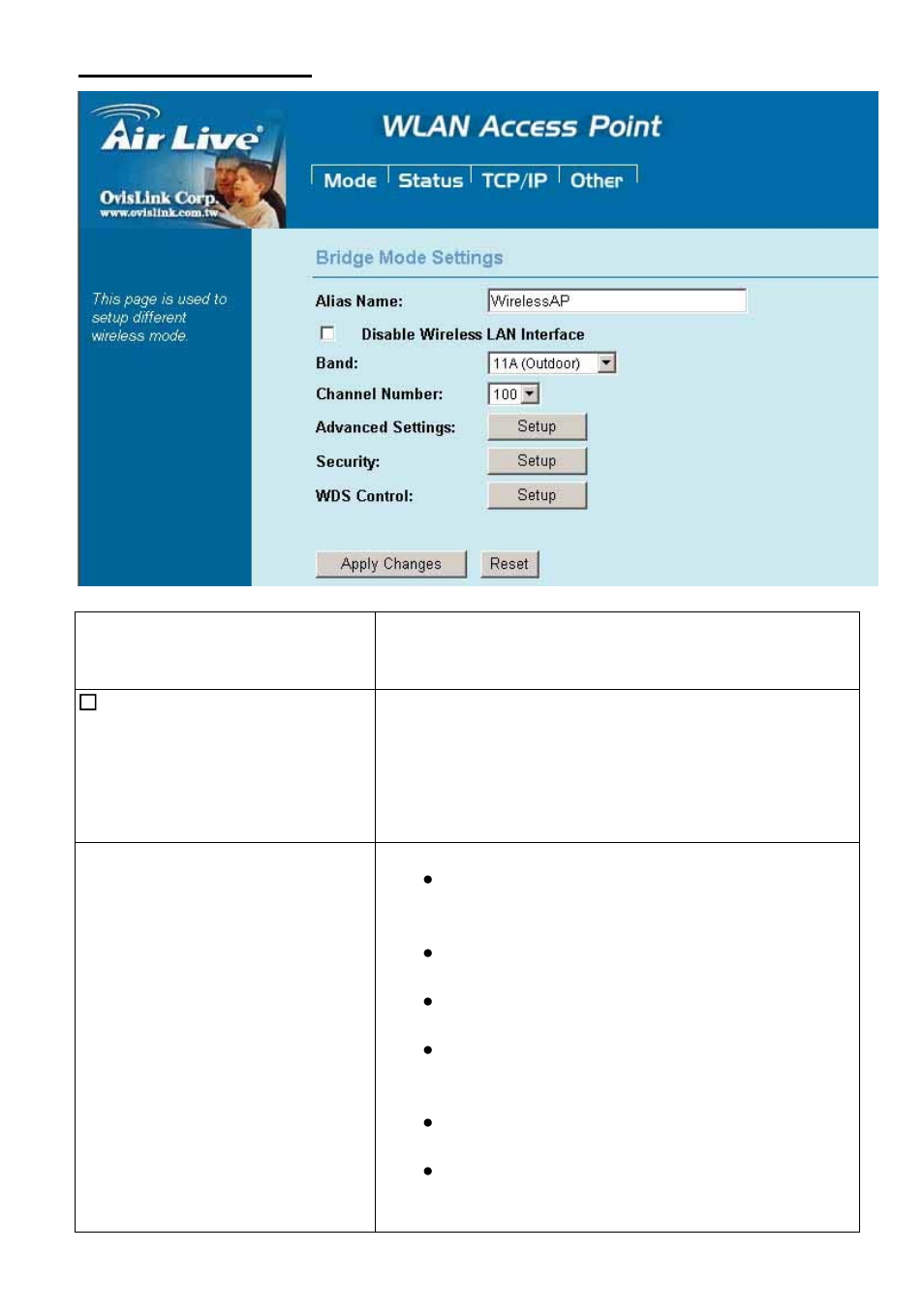 Bridge mode setting | AirLive WLA-5200AP-G User Manual | Page 28 / 49