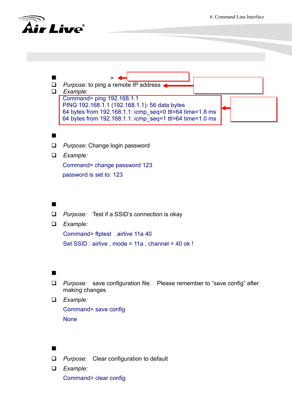 1 system commands | AirLive WLA-9000AP User Manual | Page 103 / 171