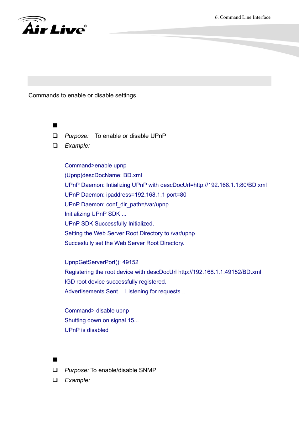 5 enable/disable commands | AirLive WLA-9000AP User Manual | Page 123 / 171