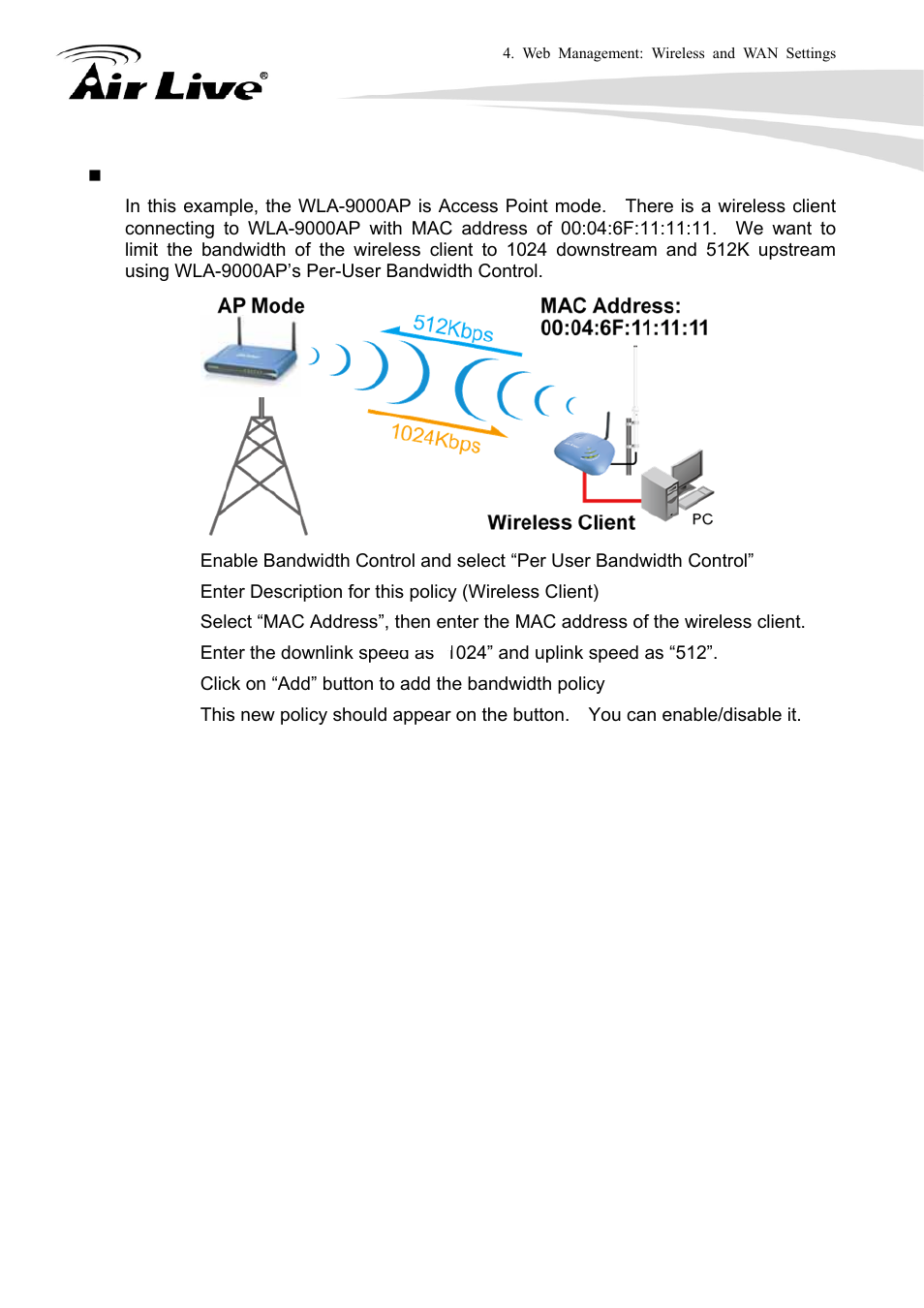 AirLive WLA-9000AP User Manual | Page 66 / 171
