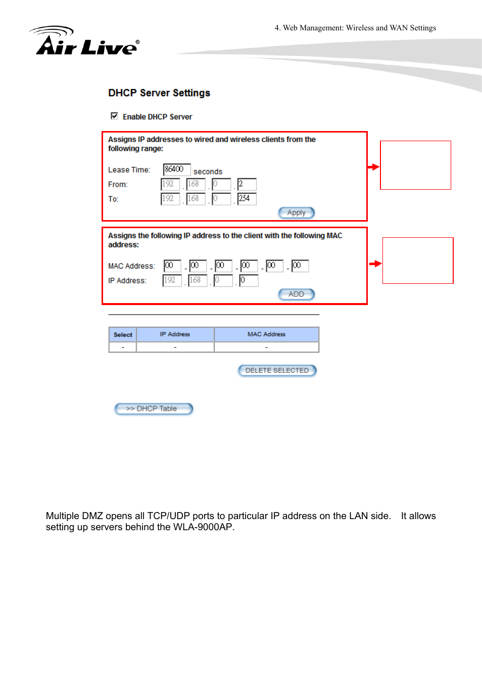 3 multiple dmz | AirLive WLA-9000AP User Manual | Page 77 / 171