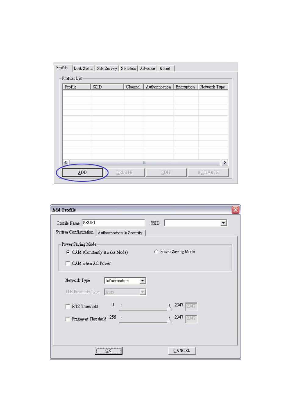 2 add profile in profile page | AirLive WMM-3000PCM User Manual | Page 29 / 59