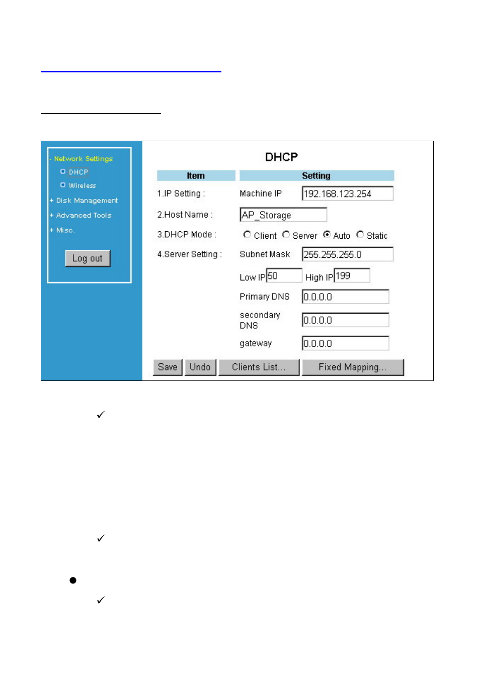 2 network settings, 1 dhcp setting | AirLive WMU-6000FS User Manual | Page 37 / 91