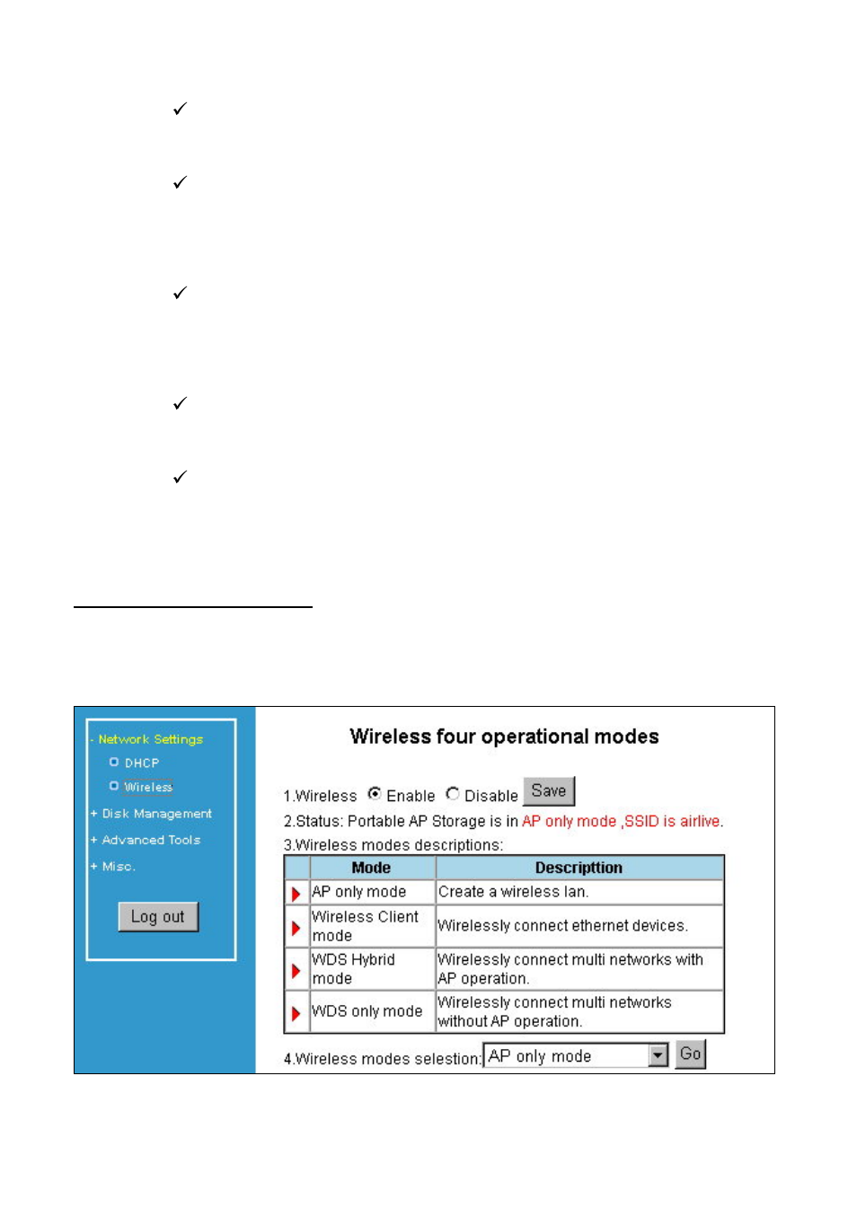 2 wireless setting, 2 wireles, S setting | AirLive WMU-6000FS User Manual | Page 38 / 91