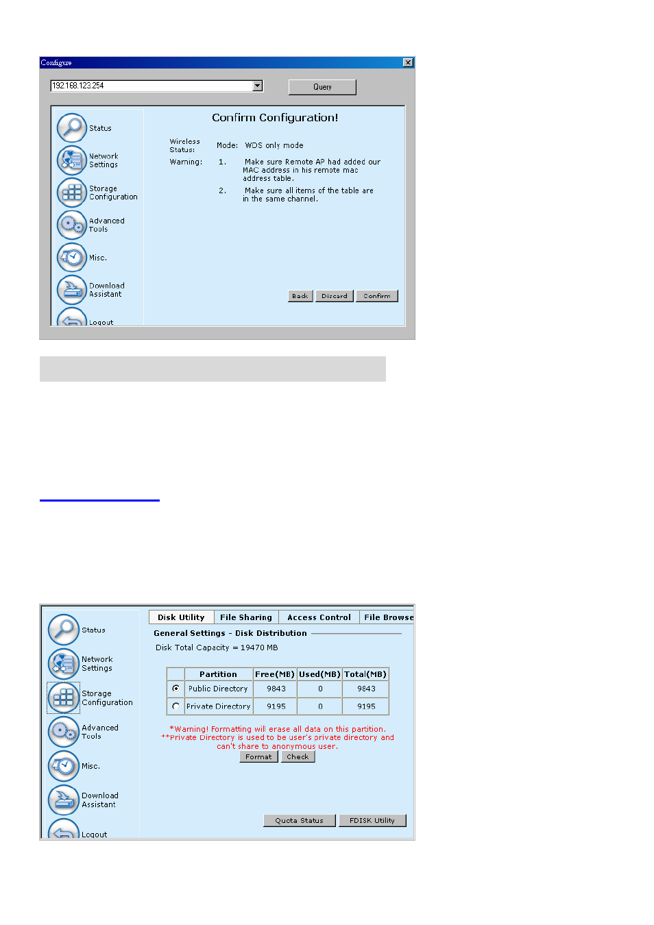 Chapter 4: storage configuration, 1 disk utility | AirLive WMU-6500FS User Manual | Page 43 / 72