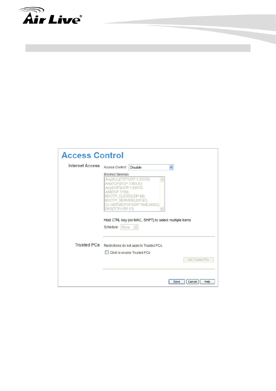 2 access control | AirLive WN-151ARM User Manual | Page 55 / 119