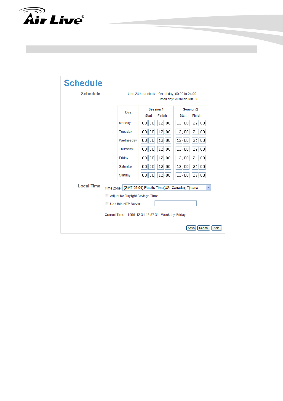 5 schedule | AirLive WN-151ARM User Manual | Page 61 / 119