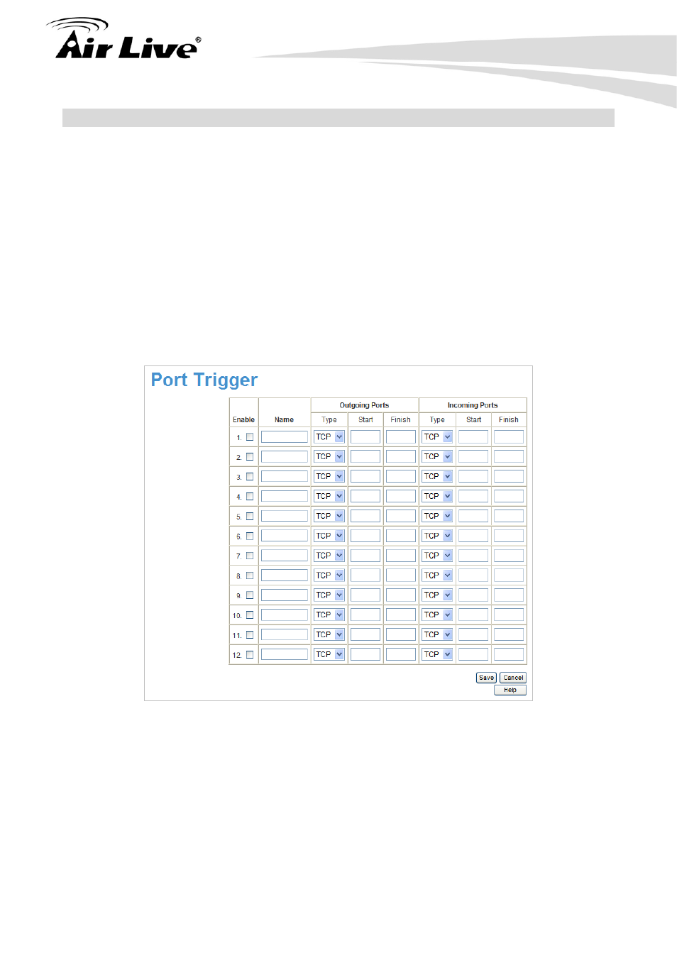 6 port trigger | AirLive WN-151ARM User Manual | Page 63 / 119