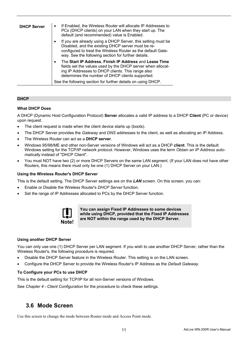 6 mode screen | AirLive WN-200R User Manual | Page 15 / 95