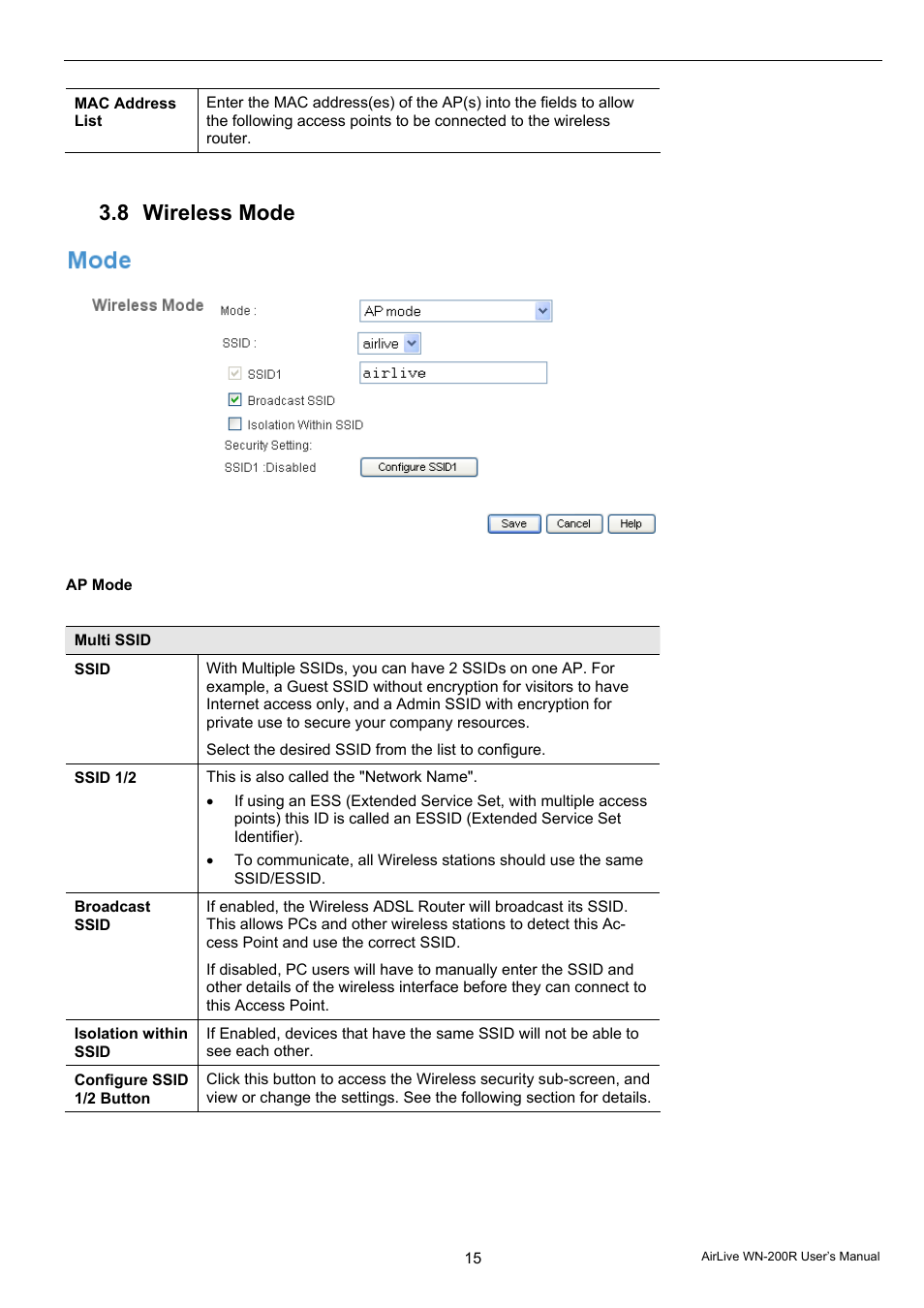 8 wireless mode | AirLive WN-200R User Manual | Page 19 / 95