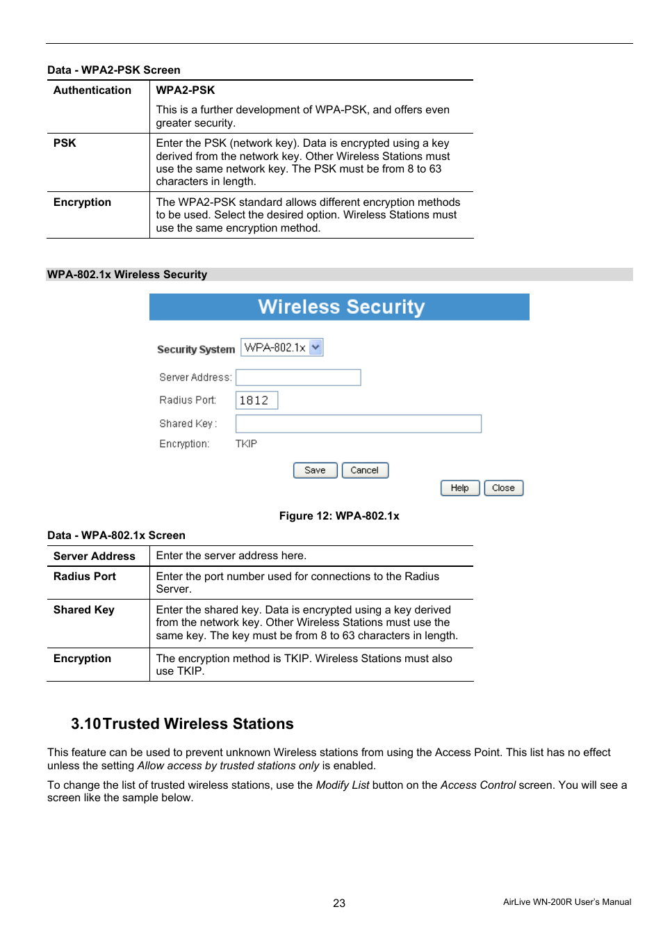 10 trusted wireless stations | AirLive WN-200R User Manual | Page 27 / 95