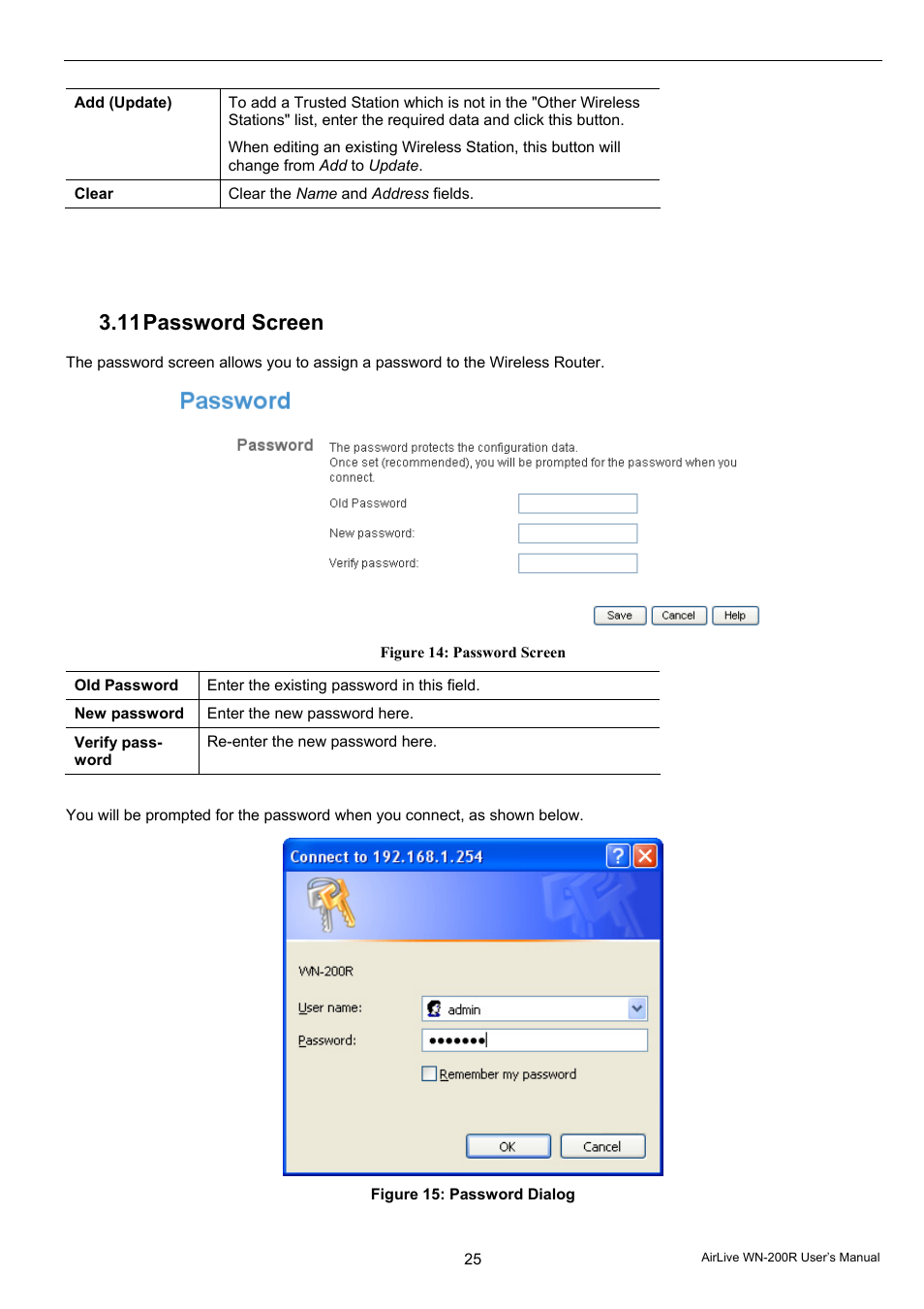 11 password screen | AirLive WN-200R User Manual | Page 29 / 95