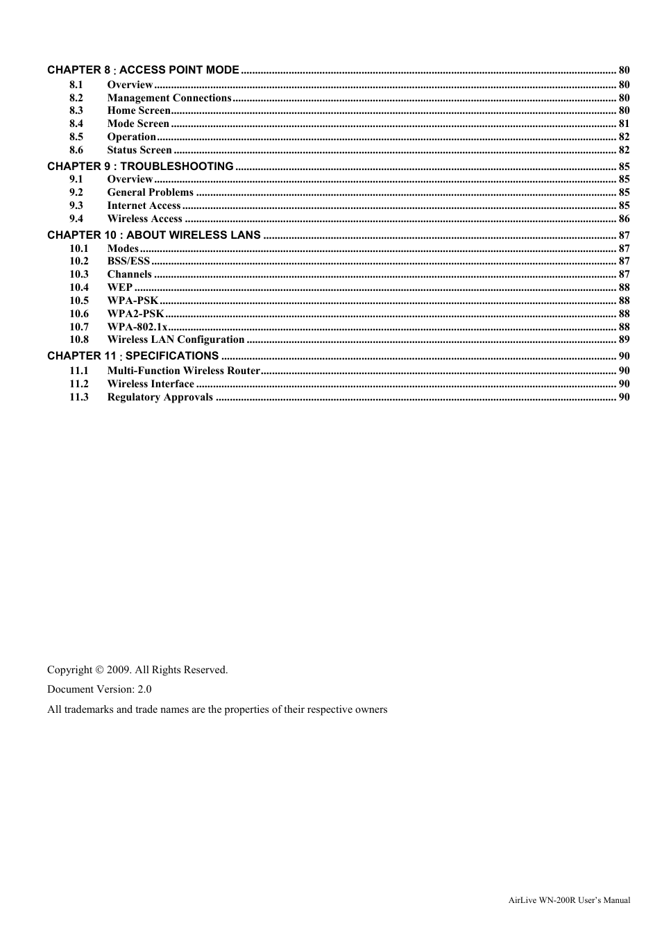 AirLive WN-200R User Manual | Page 4 / 95