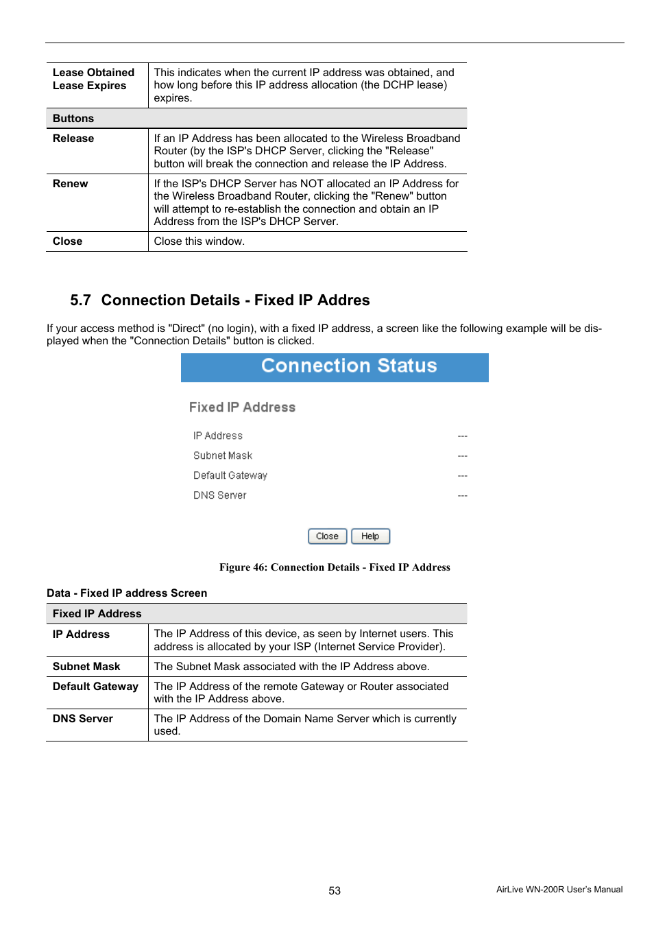 7 connection details - fixed ip addres s | AirLive WN-200R User Manual | Page 57 / 95