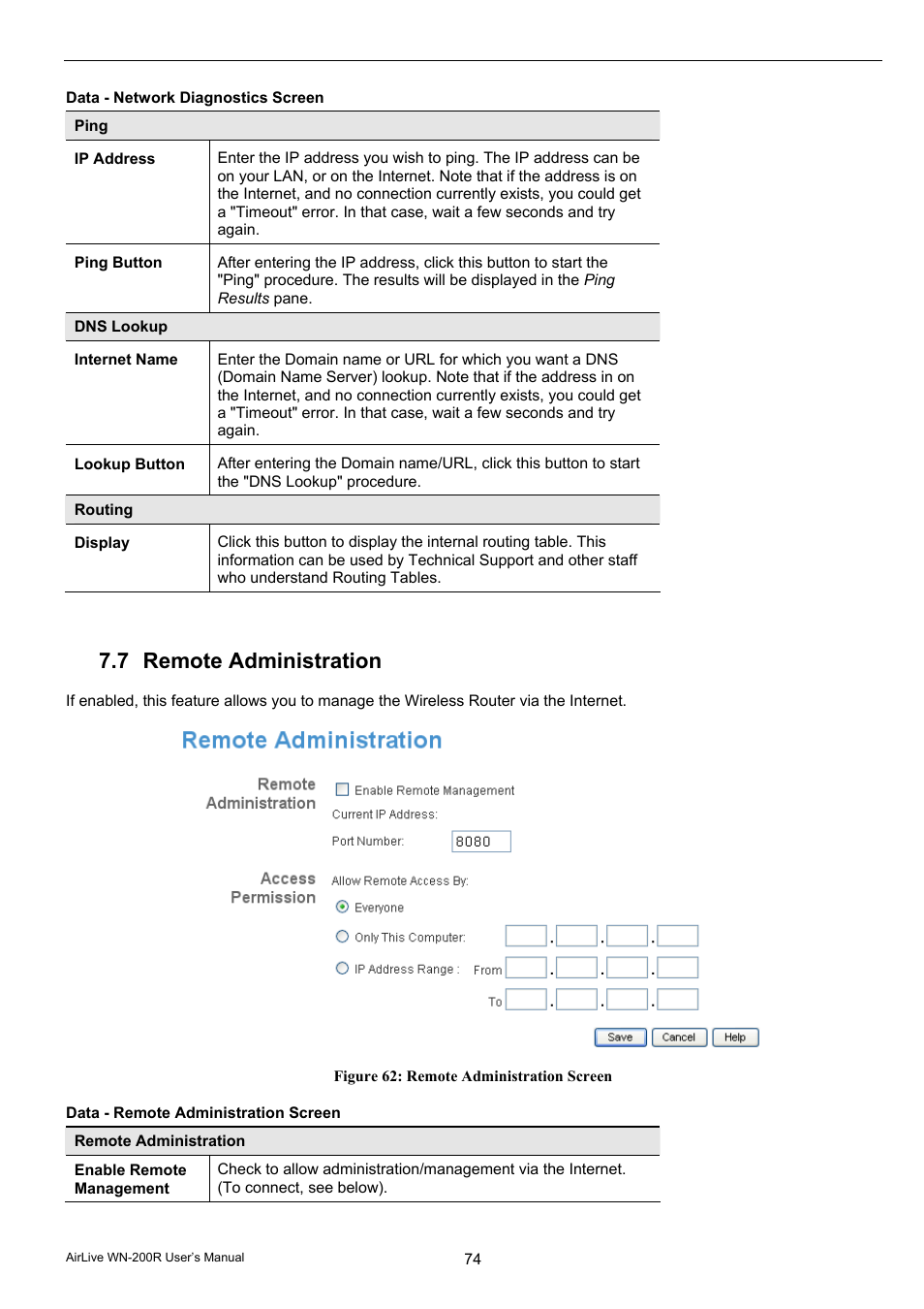 7 remote administration | AirLive WN-200R User Manual | Page 78 / 95