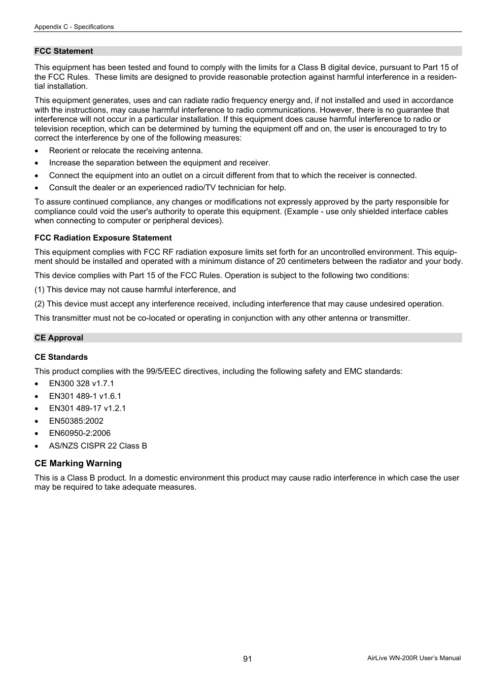 AirLive WN-200R User Manual | Page 95 / 95