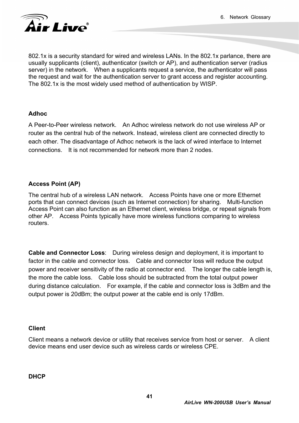 AirLive WN-200USB User Manual | Page 44 / 56