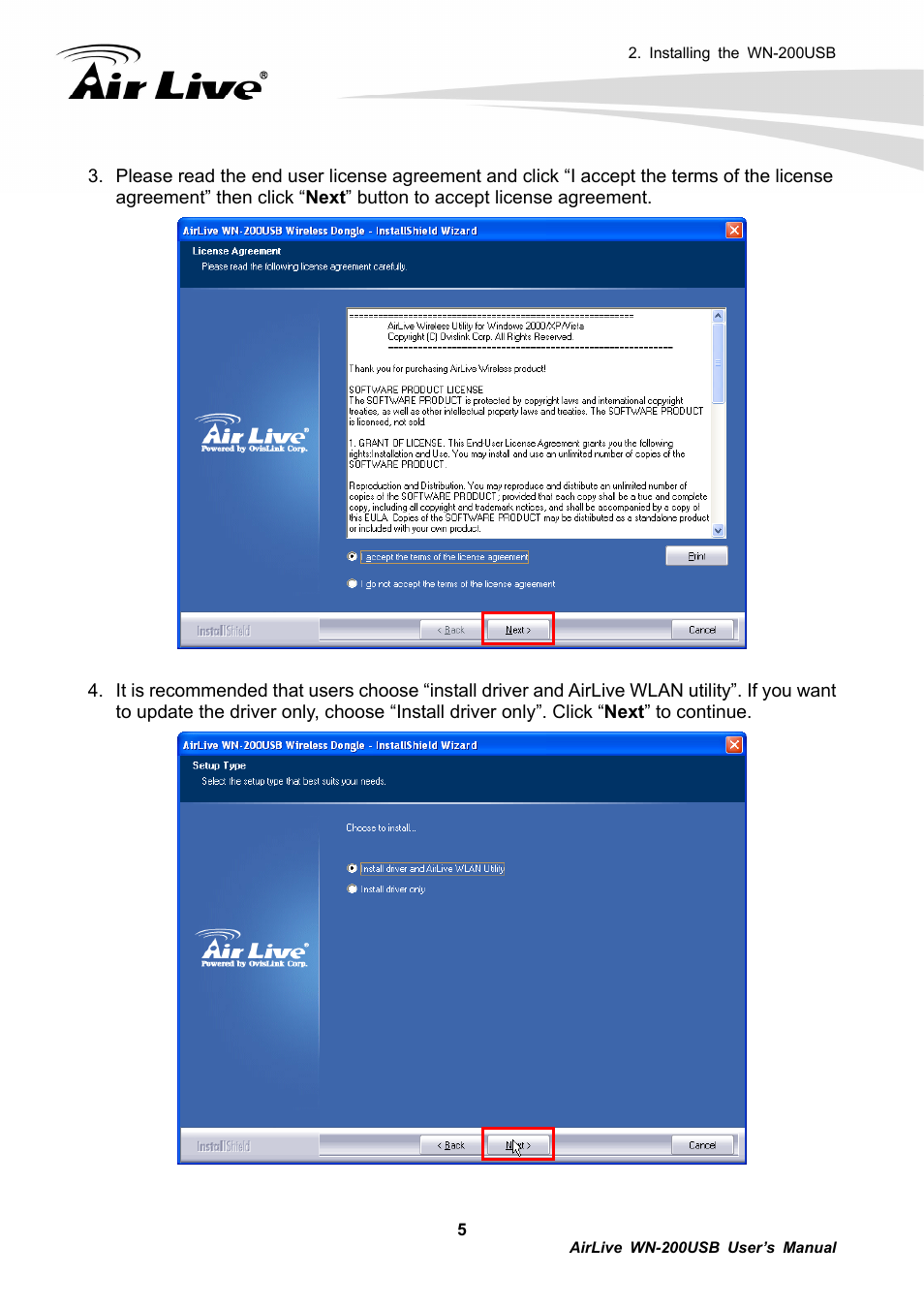 AirLive WN-200USB User Manual | Page 8 / 56