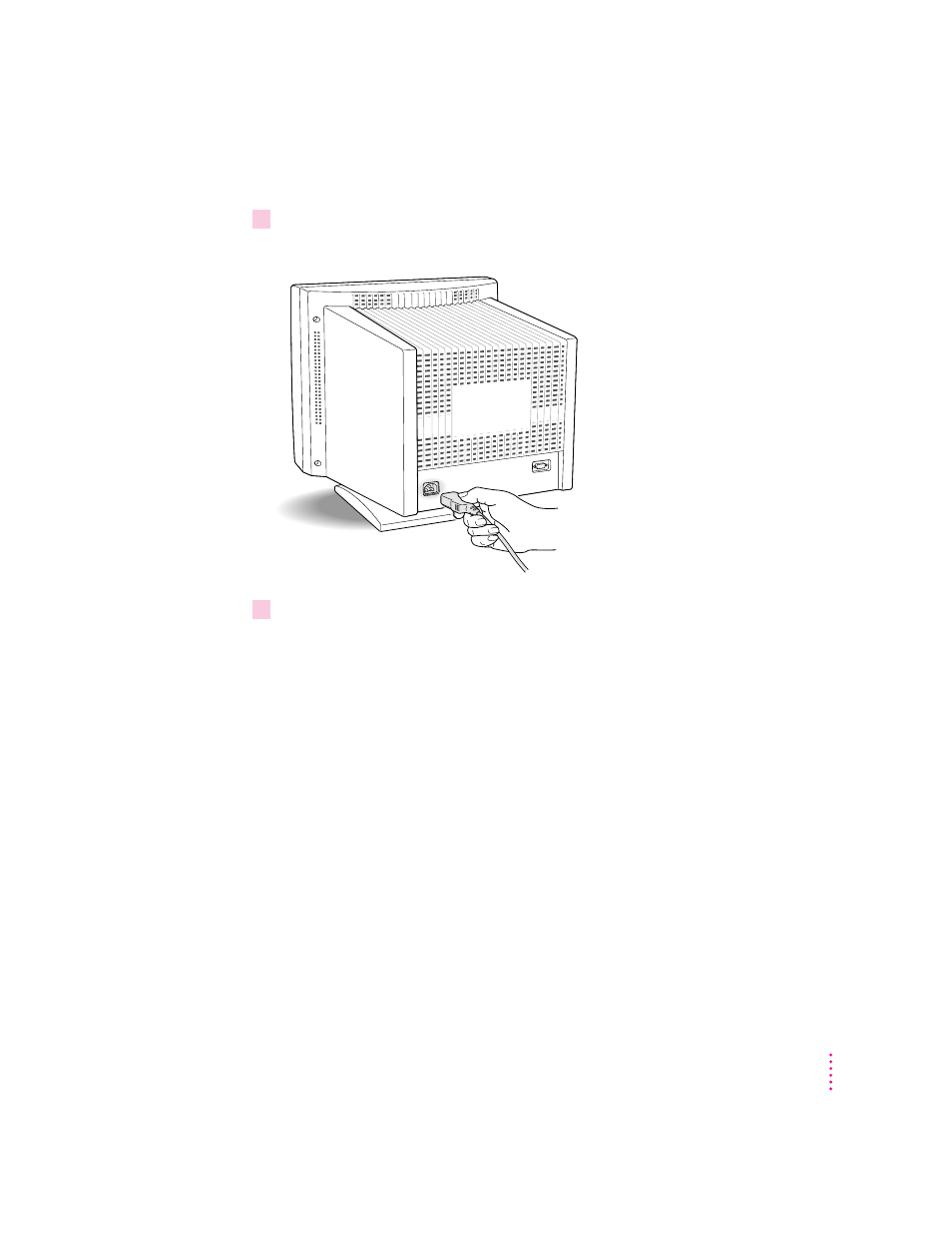 Connecting the power cord | Apple Multiple Scan 1705 Display (17-inch CRT) User Manual | Page 55 / 59