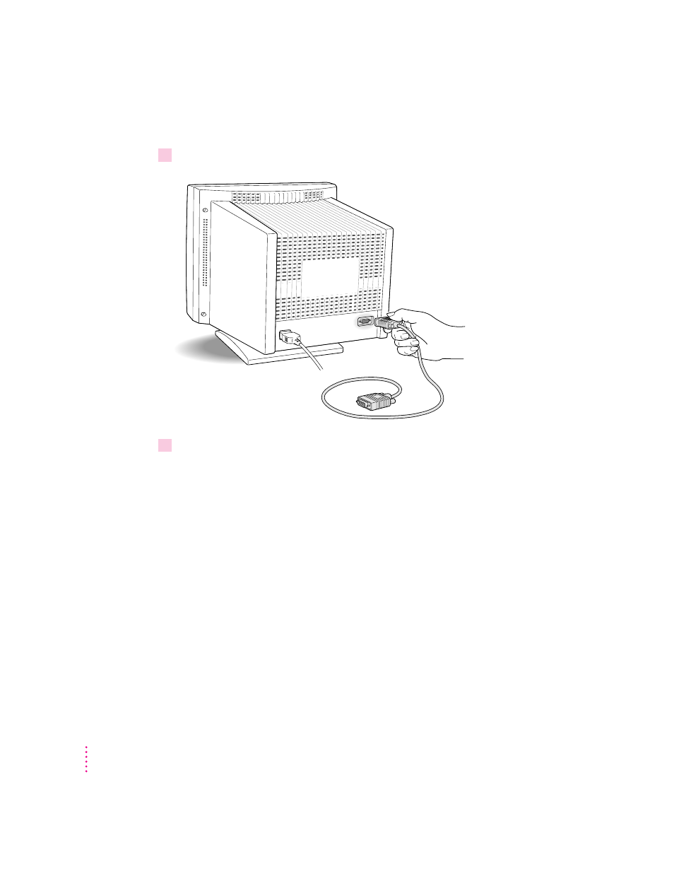 Connecting the display cable | Apple Multiple Scan 1705 Display (17-inch CRT) User Manual | Page 56 / 59