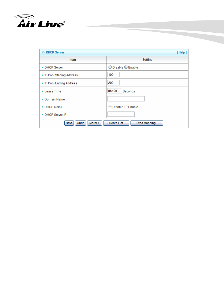 2 dhcp server | AirLive WN-220ARM User Manual | Page 33 / 72