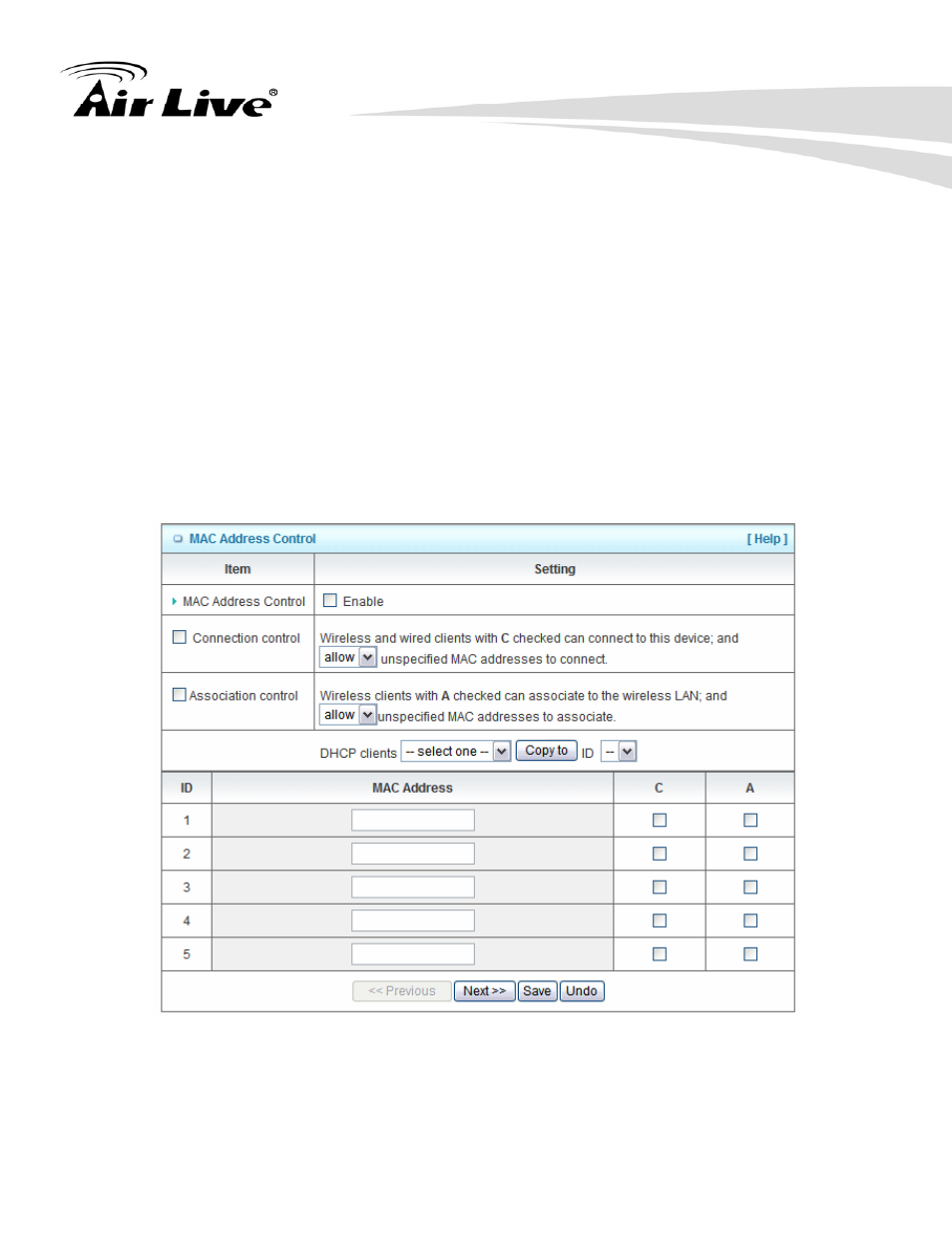 4 mac control | AirLive WN-220ARM User Manual | Page 48 / 72