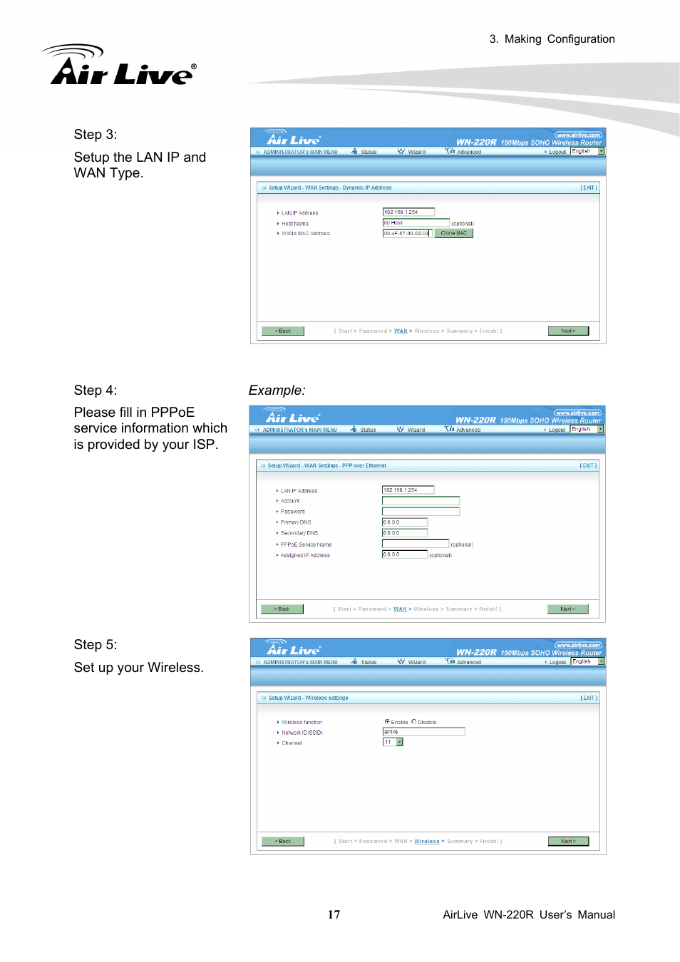 AirLive WN-220R User Manual | Page 21 / 81