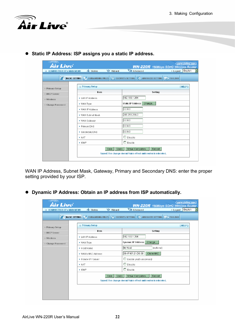 AirLive WN-220R User Manual | Page 26 / 81