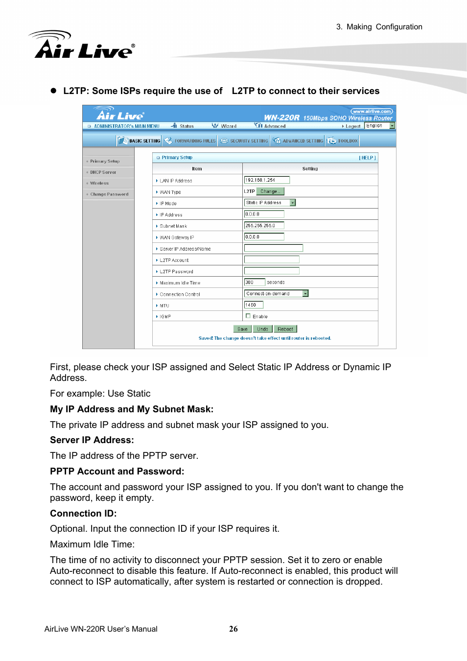 AirLive WN-220R User Manual | Page 30 / 81