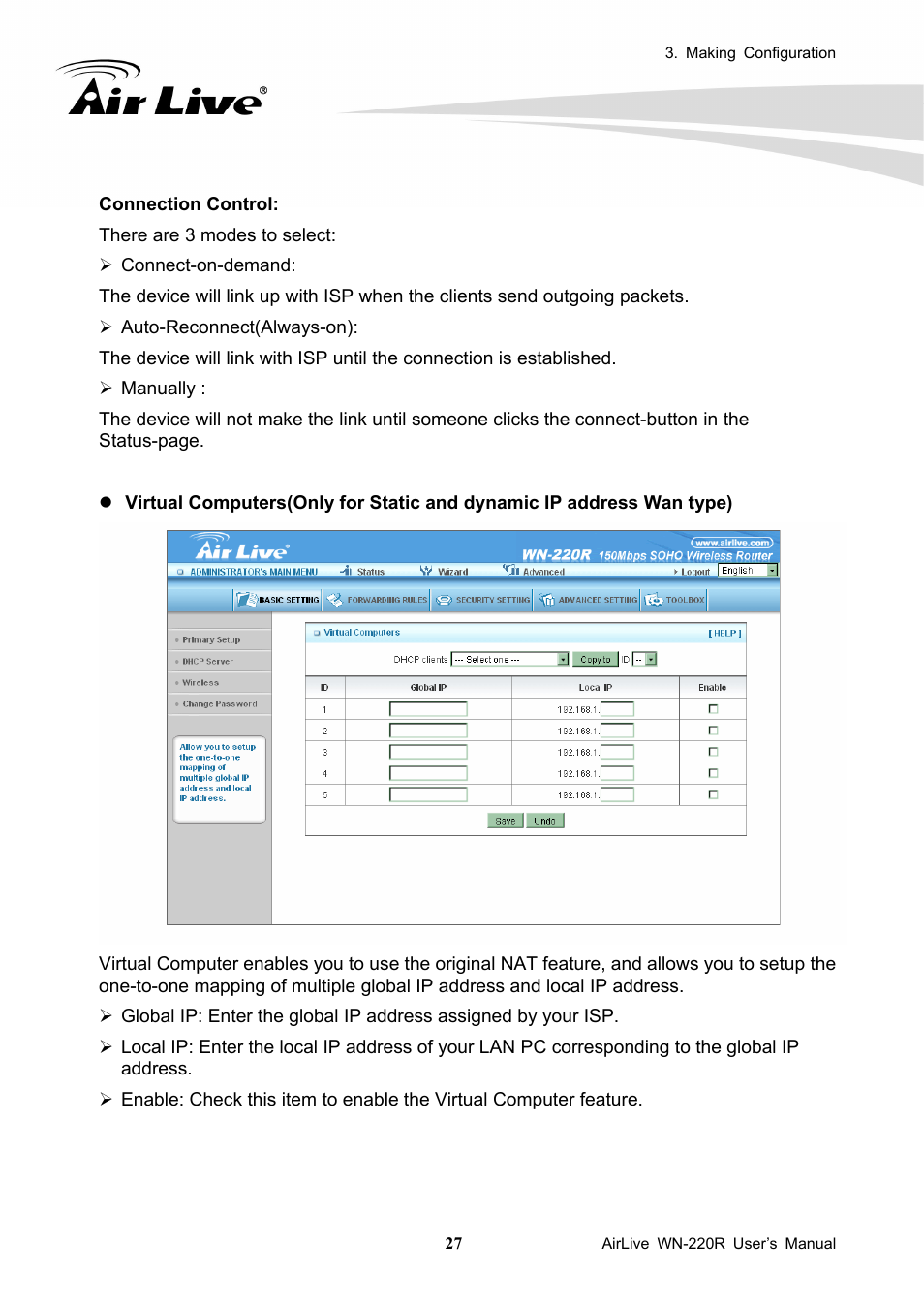 AirLive WN-220R User Manual | Page 31 / 81