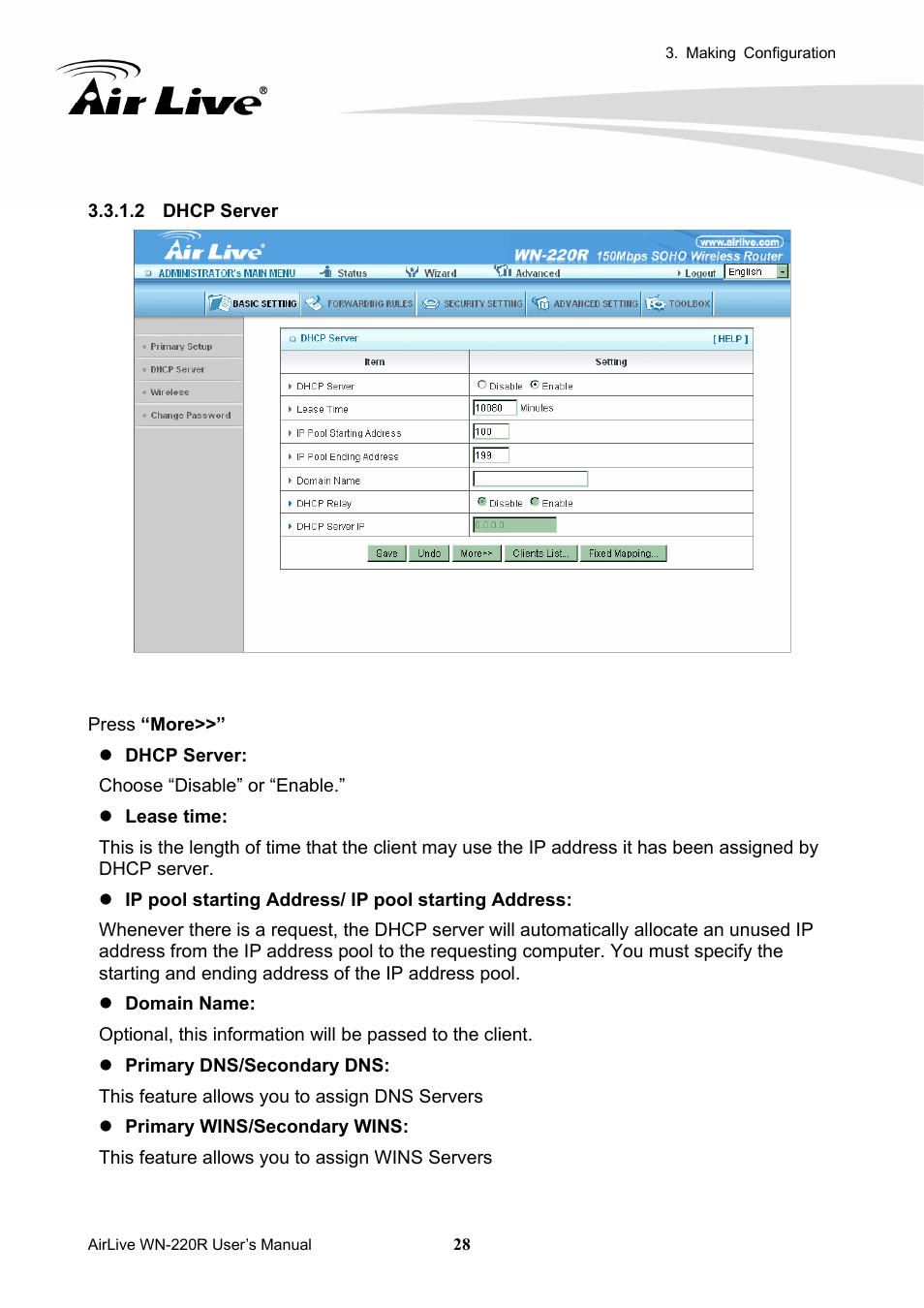 AirLive WN-220R User Manual | Page 32 / 81