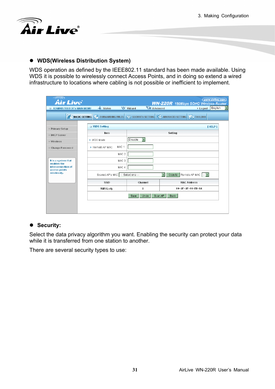 AirLive WN-220R User Manual | Page 35 / 81