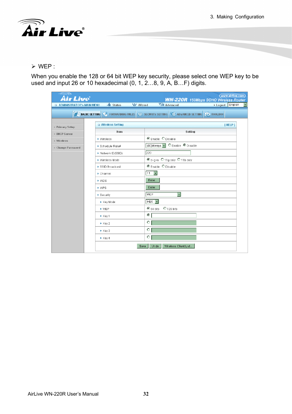 AirLive WN-220R User Manual | Page 36 / 81