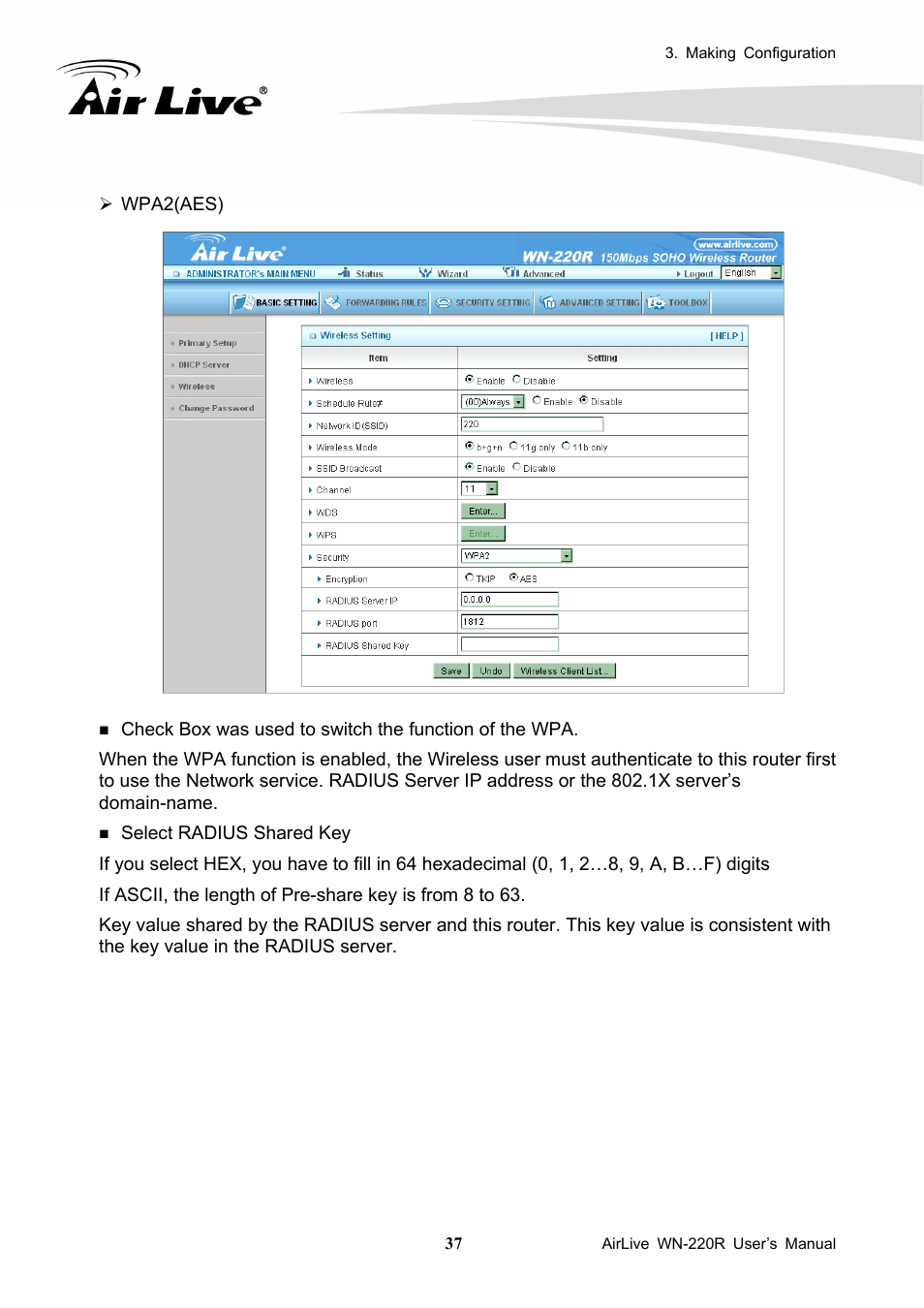 AirLive WN-220R User Manual | Page 41 / 81