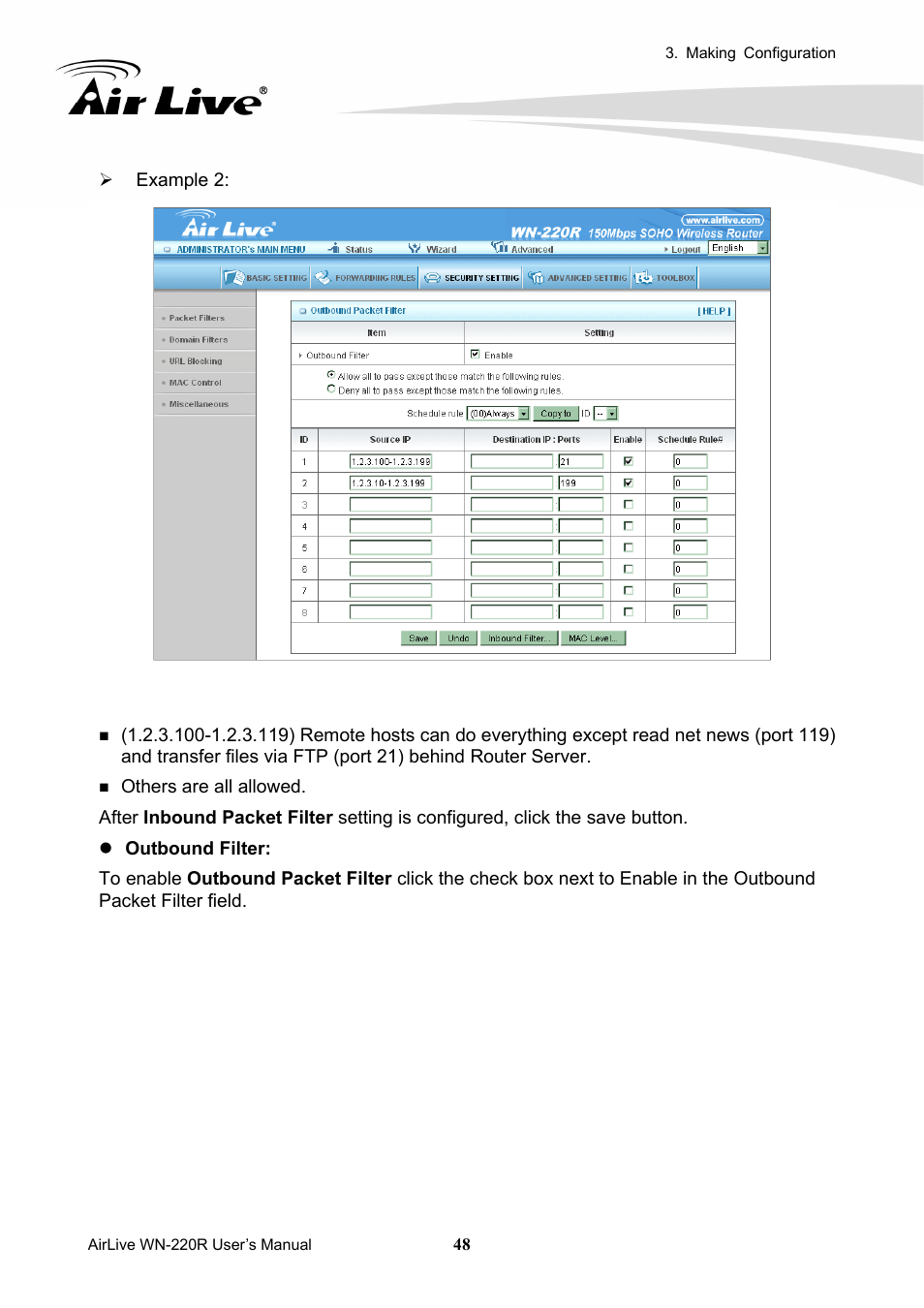 AirLive WN-220R User Manual | Page 52 / 81