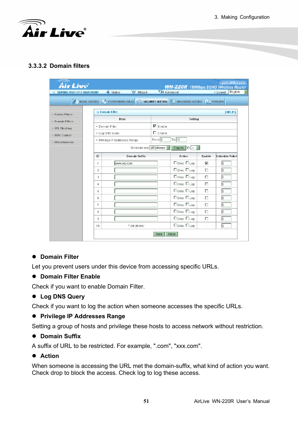 AirLive WN-220R User Manual | Page 55 / 81