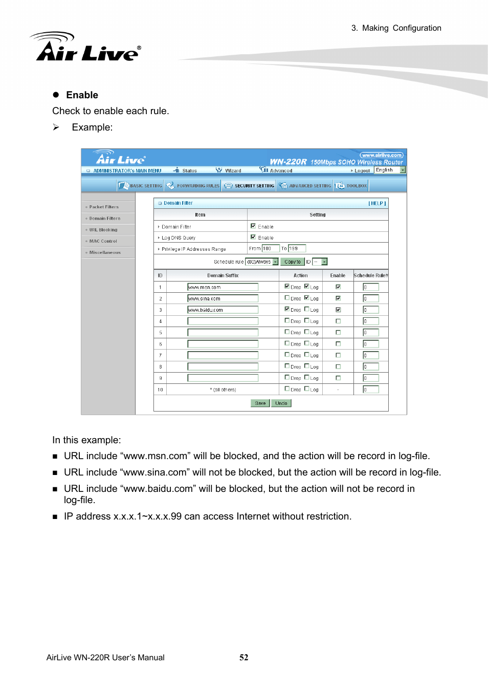 AirLive WN-220R User Manual | Page 56 / 81