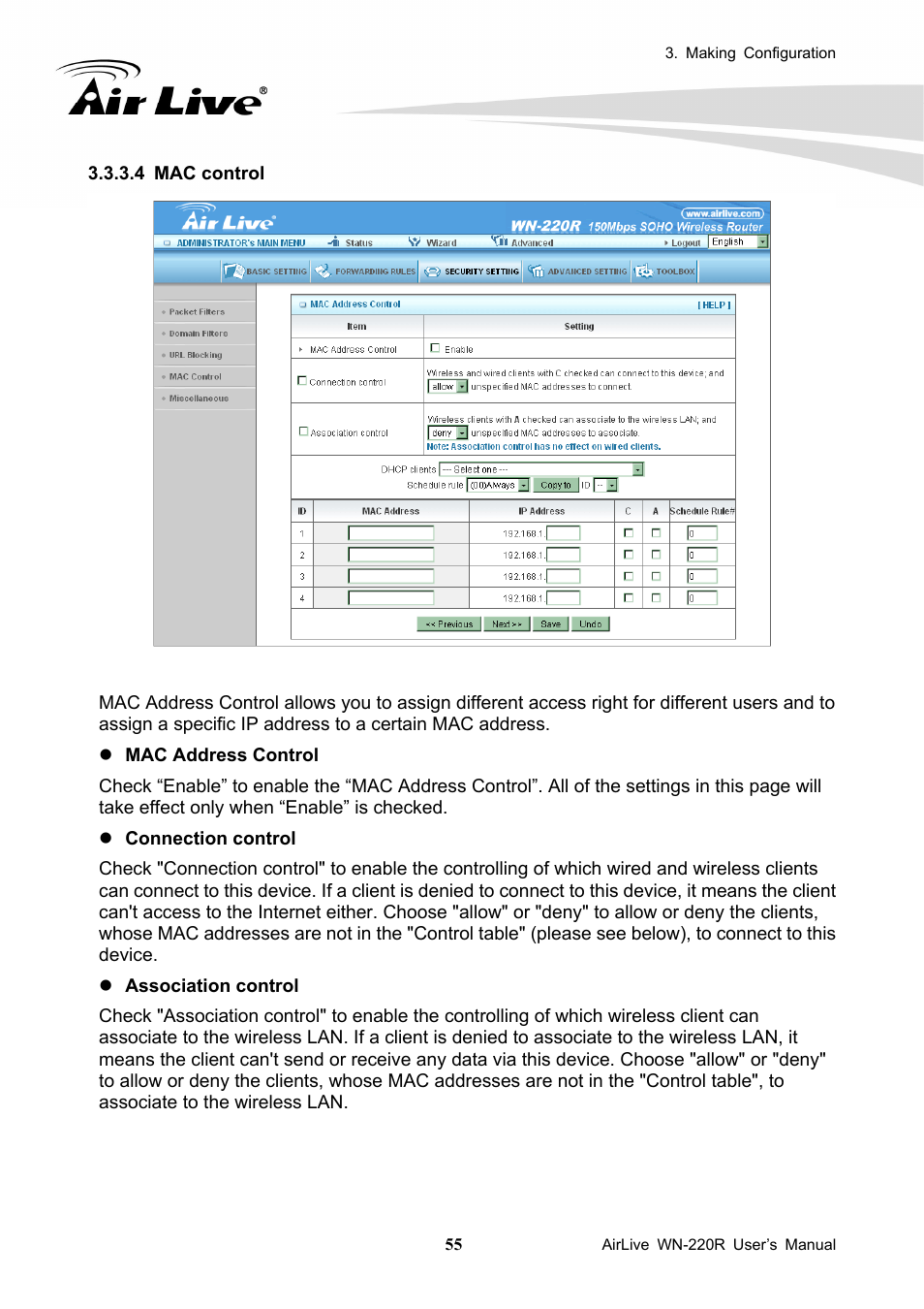 AirLive WN-220R User Manual | Page 59 / 81