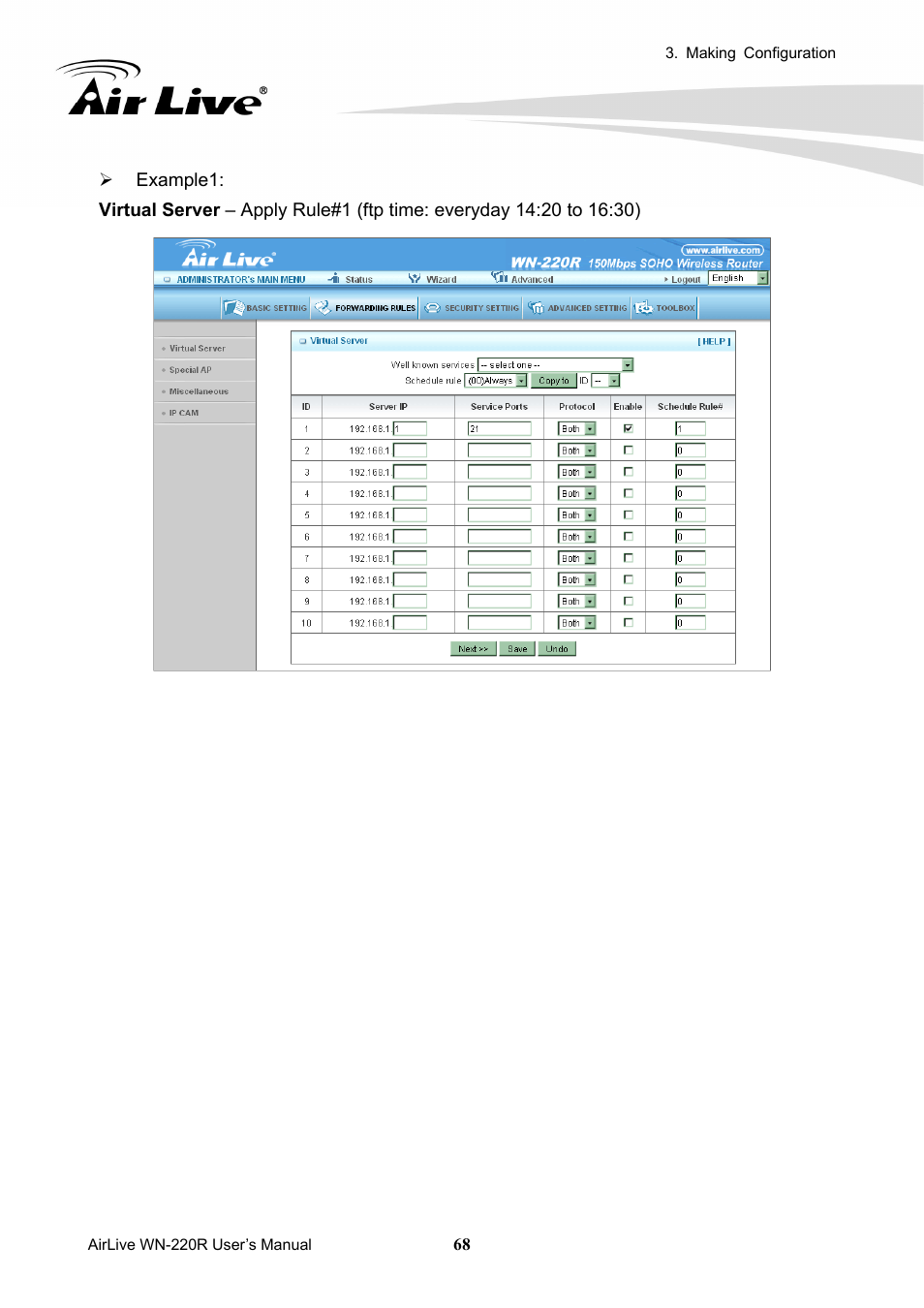 AirLive WN-220R User Manual | Page 72 / 81