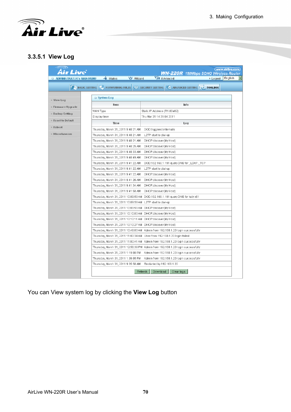 AirLive WN-220R User Manual | Page 74 / 81