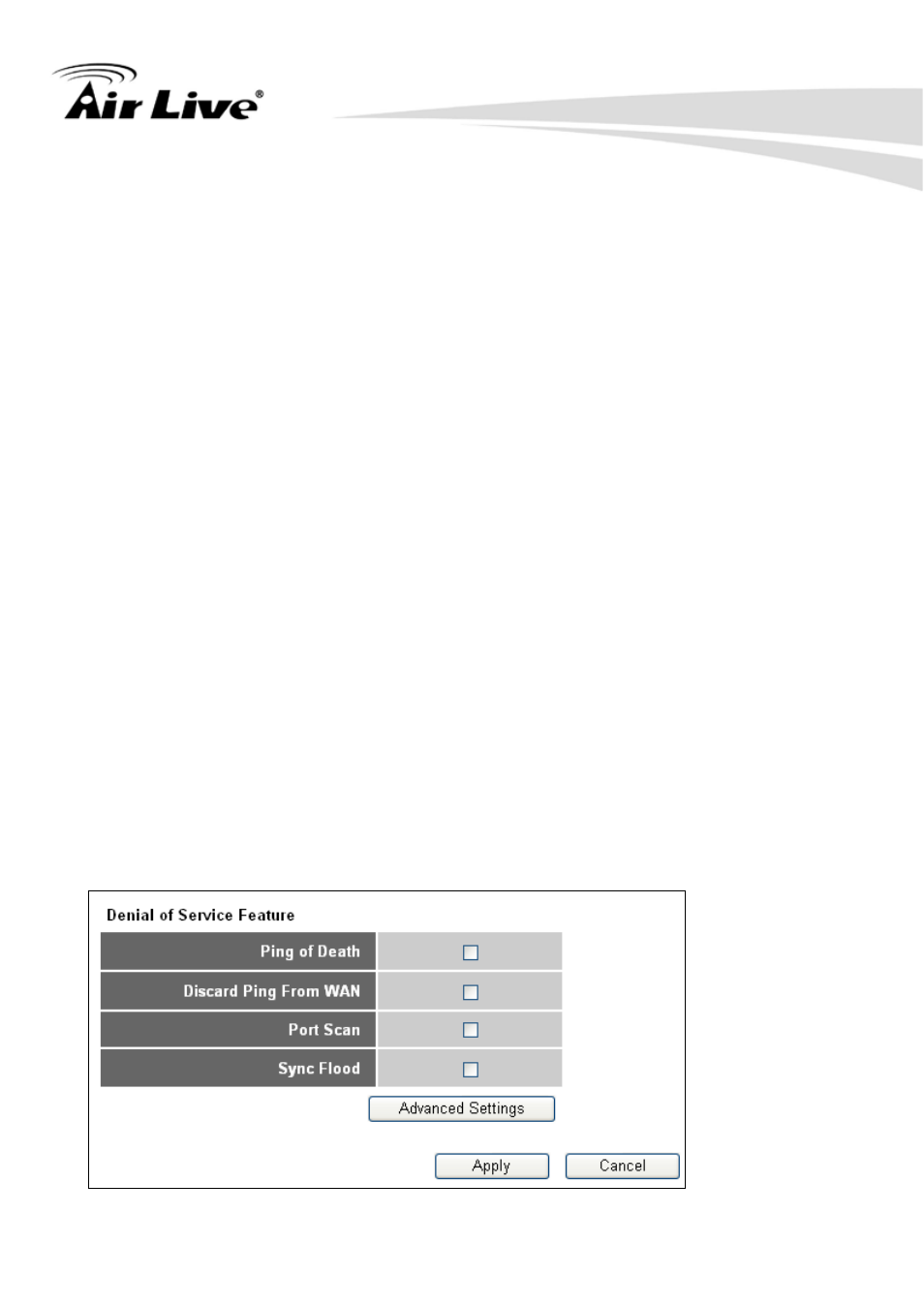 3-3 dos attack prevention | AirLive WN-250R User Manual | Page 133 / 160