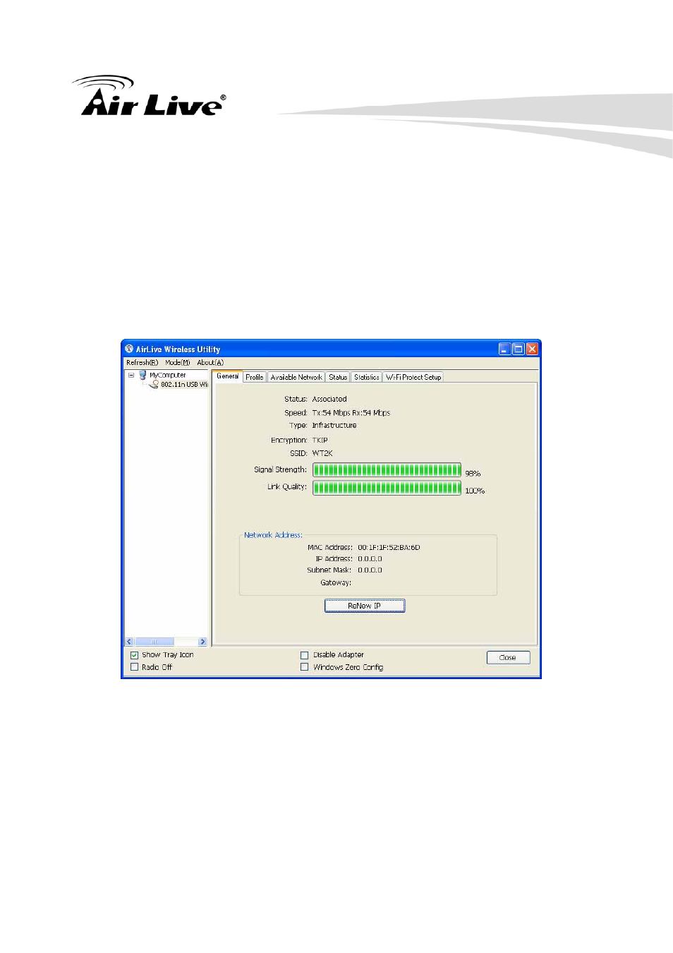 Utility/general | AirLive WN-250USB User Manual | Page 18 / 60
