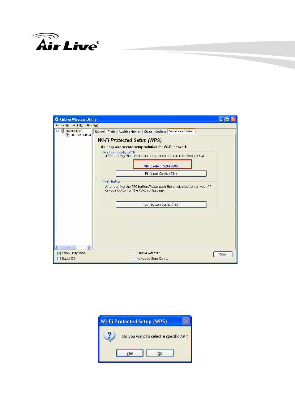 1 pin input config (pin) | AirLive WN-250USB User Manual | Page 30 / 60